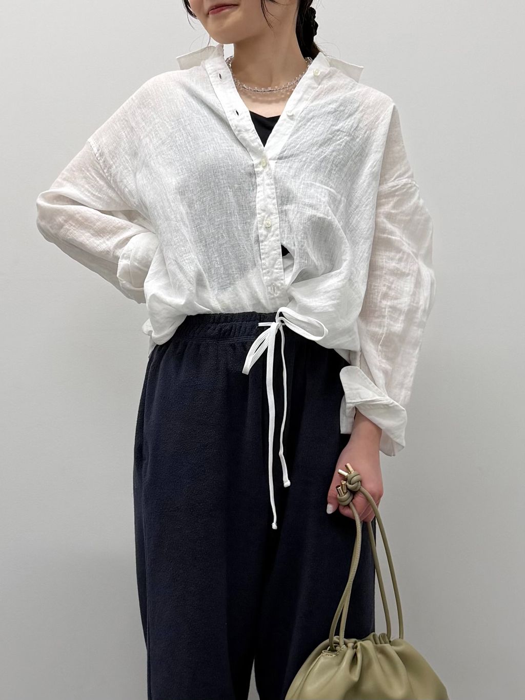 【今期・完売・新品】SLOBE IENAのリネンコットンカシュクールシャツ リネンコットンカシュクールシャツ（シャツ/ブラウス）｜SLOBE IENA