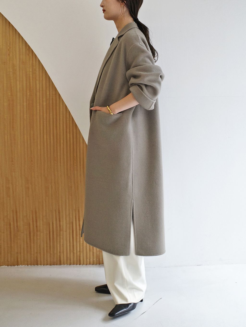 シリーズあり/追加予約》souple woolダブルフェイスチェスターコートの