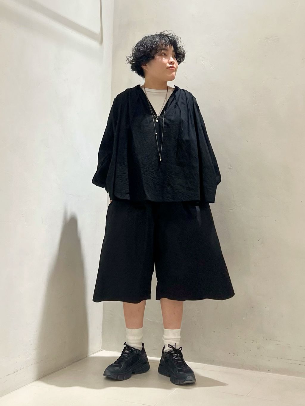 TCメモリーギャザーハーフパンツのコーディネートスナップ（MM