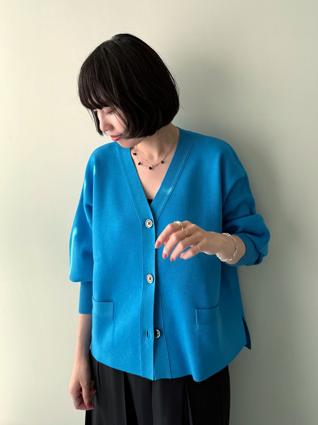 ショートカーディガン BLUE LABEL 38 追加5予約》スーパーファインスムースショートカーディガンの