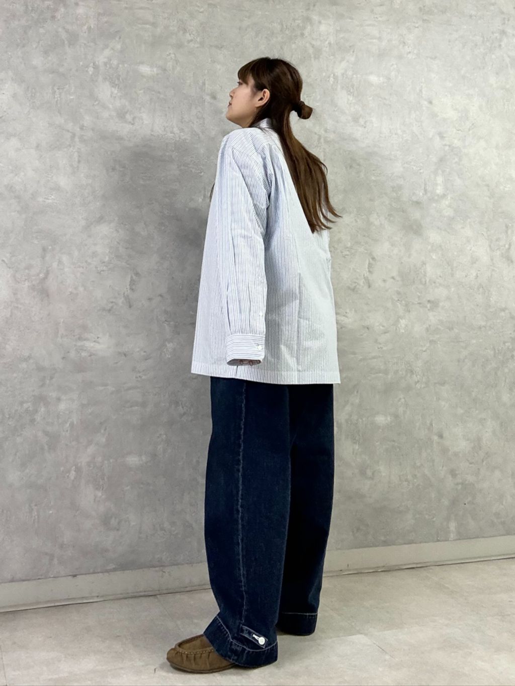 M.B.L】L/SL DROP SHOULDER BASQUE SHIRTのコーディネートスナップ