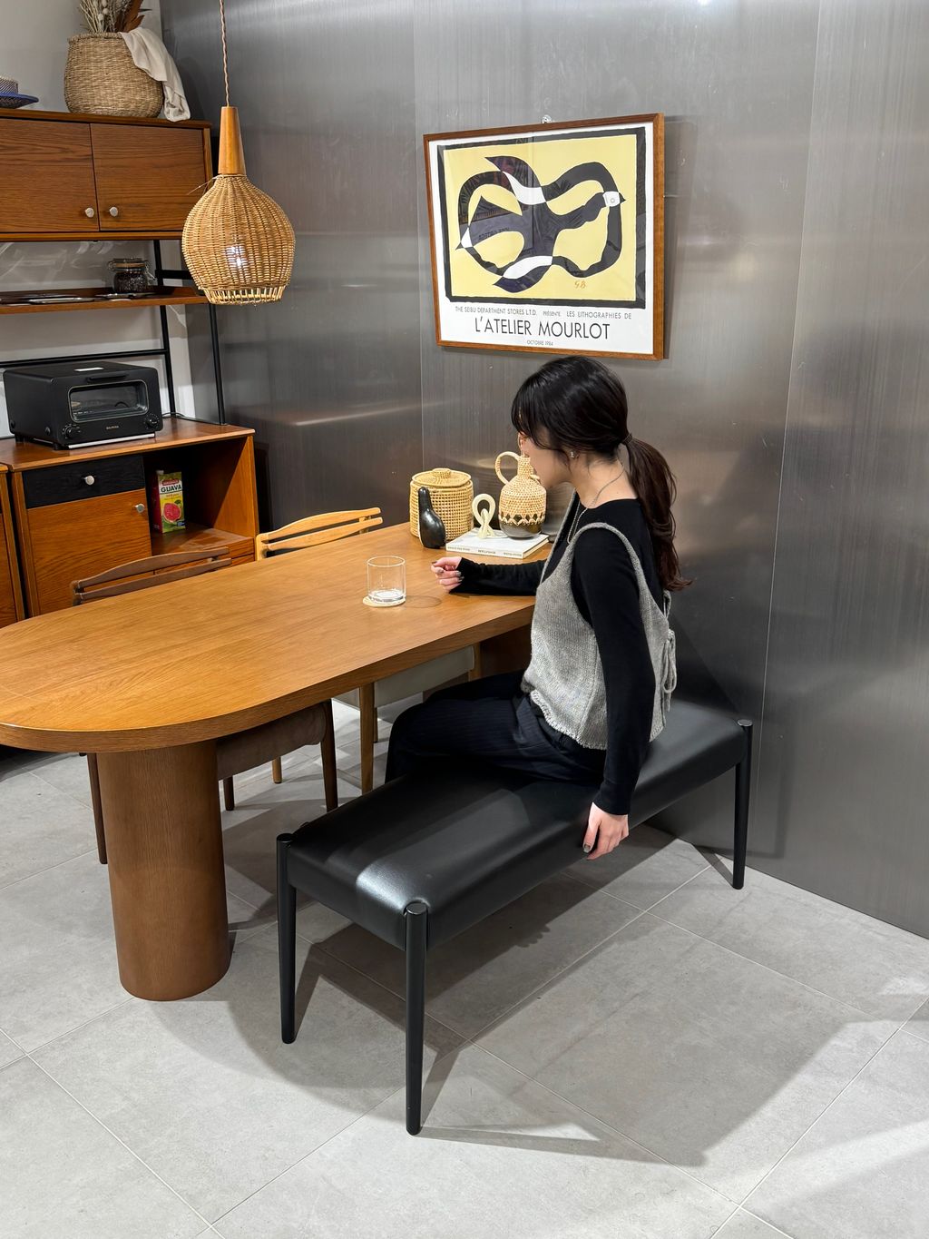 nao　フラットベンチ 黒 大型商品》PORTO FLAT BENCH black ポルト フラットベンチの