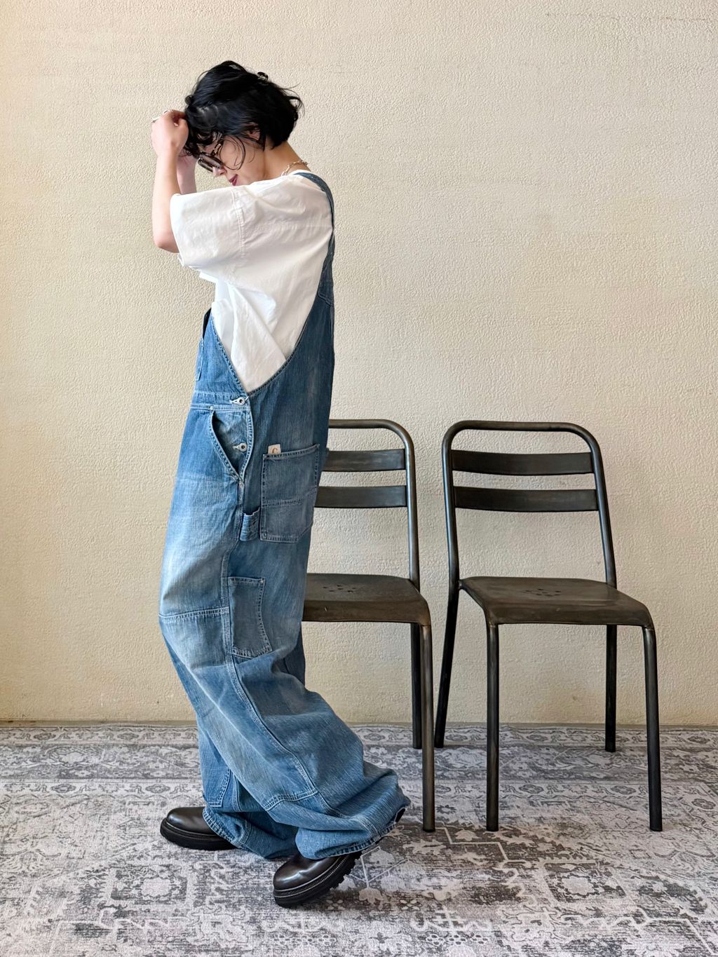 chimala】 8.5OZ W WIDTH DENIM OVERALLのコーディネートスナップ（KS