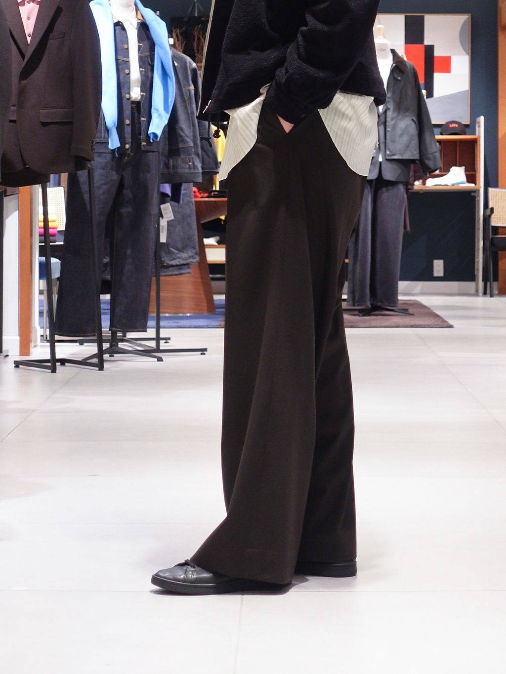 AURALEE (オーラリー)COTTON NYLON PILE ZIP PARKAのコーディネート
