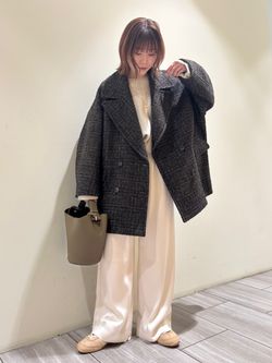 LA TORRE チェックコートのコーディネートスナップ（ari）｜IENA