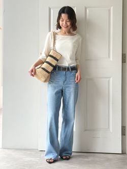 洗える】レース2WAYプルオーバーのコーディネートスナップ（La