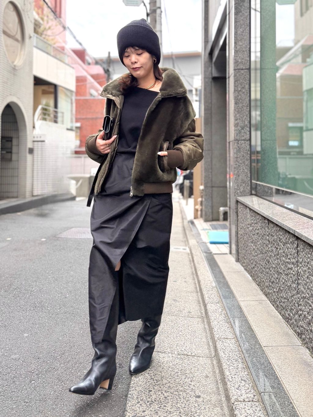 ブランカ　ムートン BLANCHA/ブランカ】 MOUTON BLOUSONのコーディネートスナップ（STAFF.S