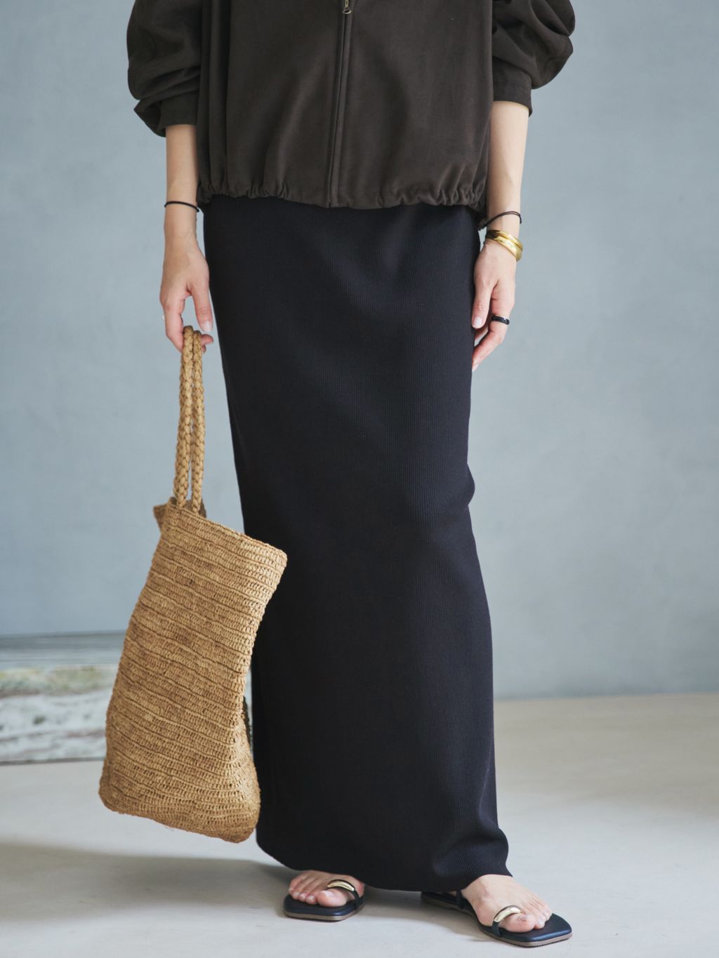 追加》RAFFIA BASKET バッグ 2のコーディネートスナップ（yoshie