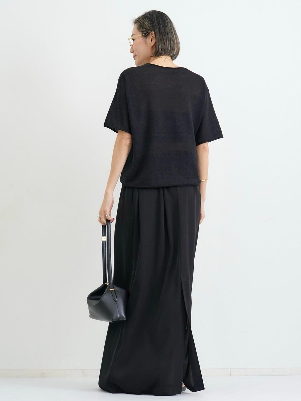 アパルトモンドゥーズィエムクラス Punch Skirt スカート Washable Silk Skirtのコーディネートスナップ（STAFF.S）｜L