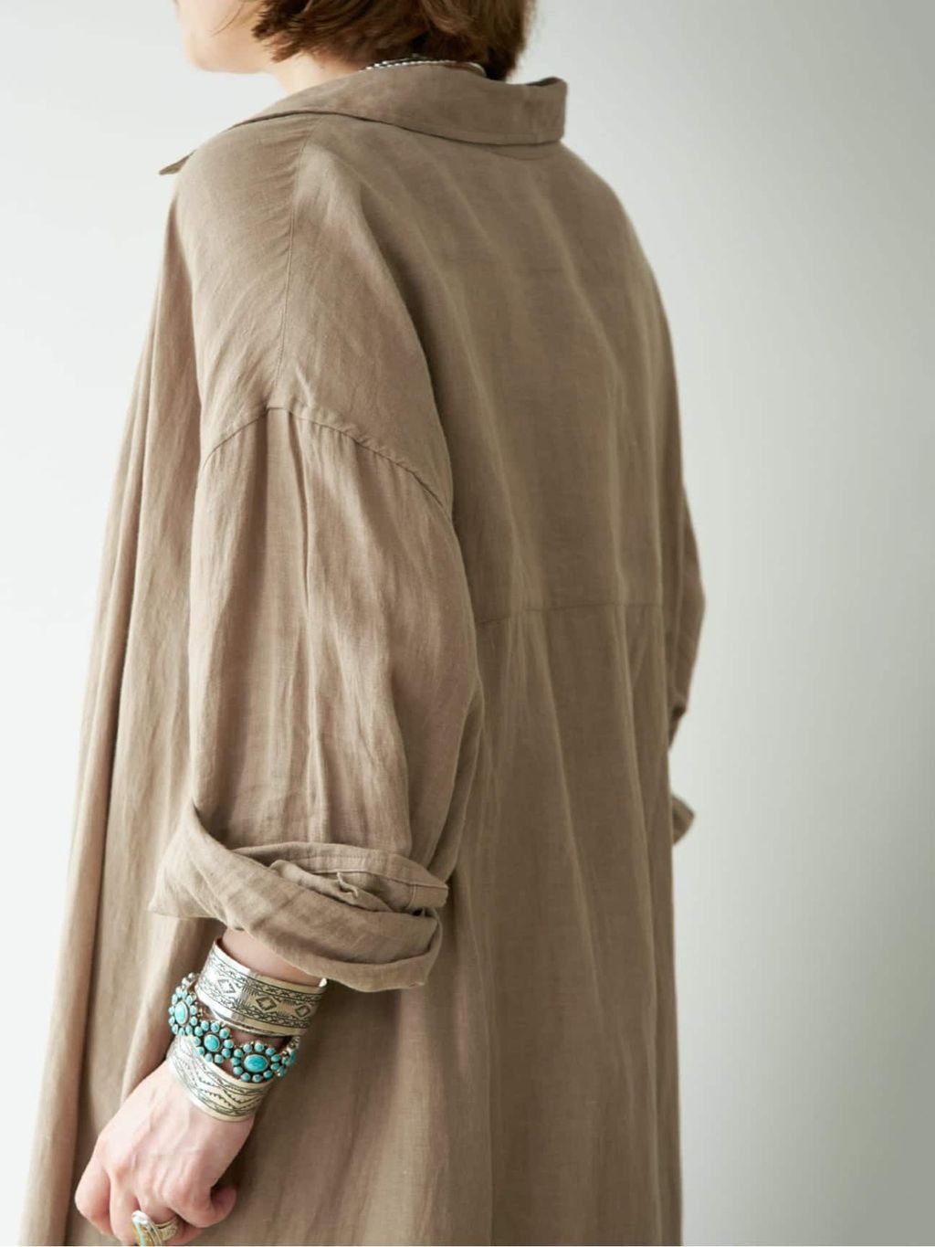 LInen シャツドレスのコーディネートスナップ（MIZU）｜Deuxieme