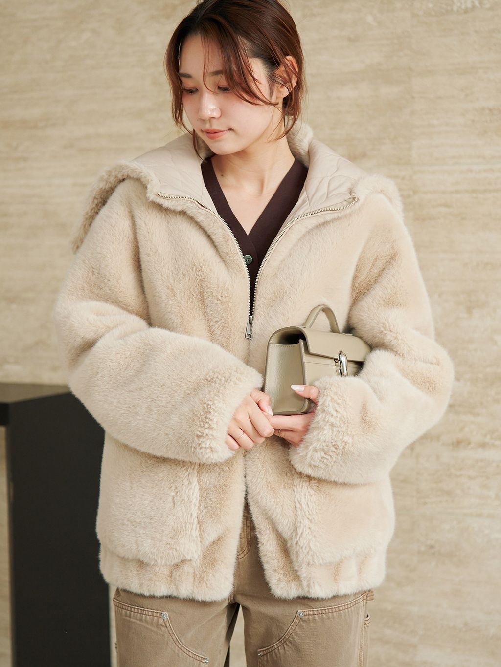 R'IAM カシュクールカーディガンのコーディネートスナップ（yuzuki