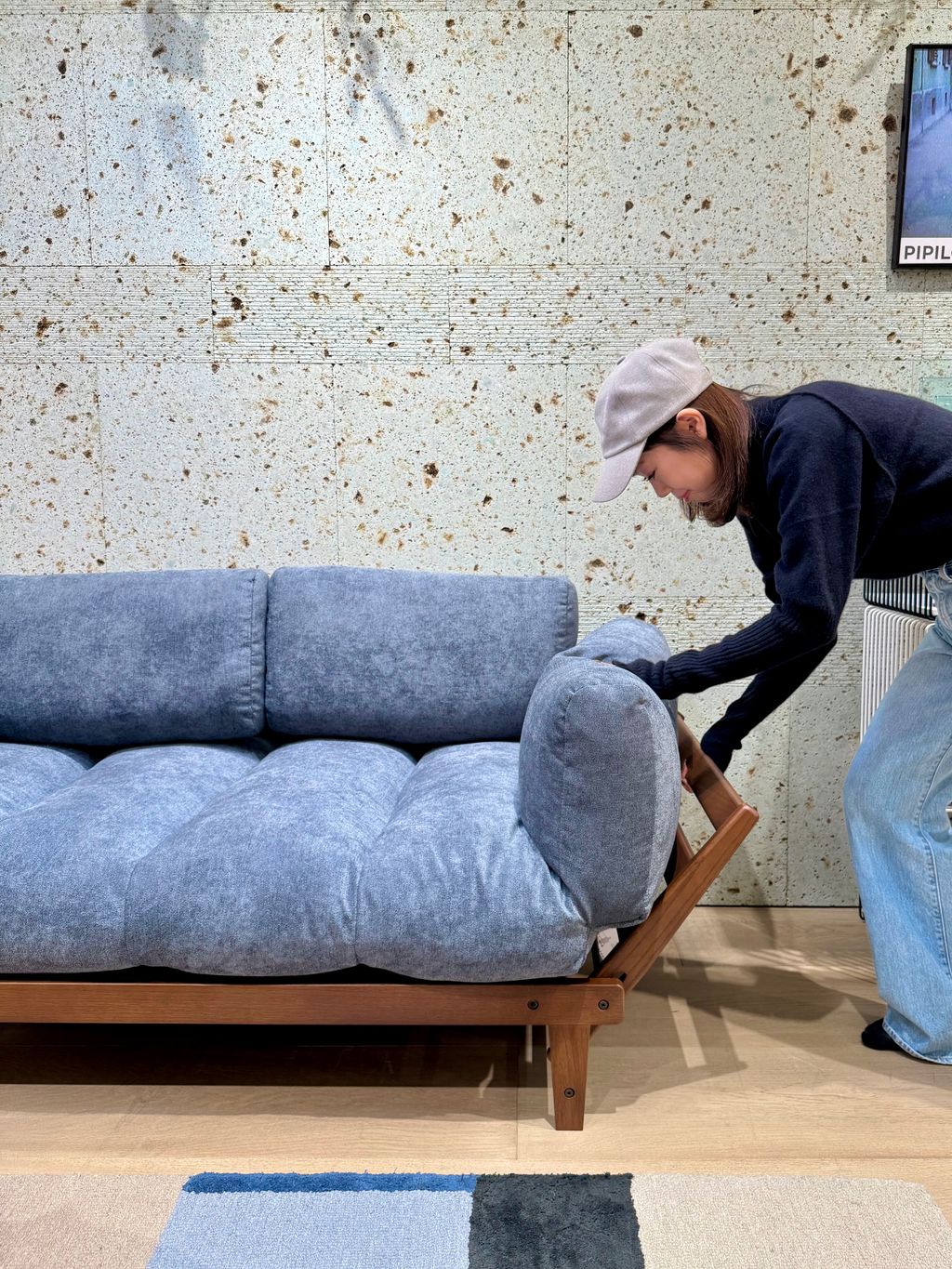 予約》《大型商品》ALVESTA SOFA BLG アルベスタソファ ブルーグレーの