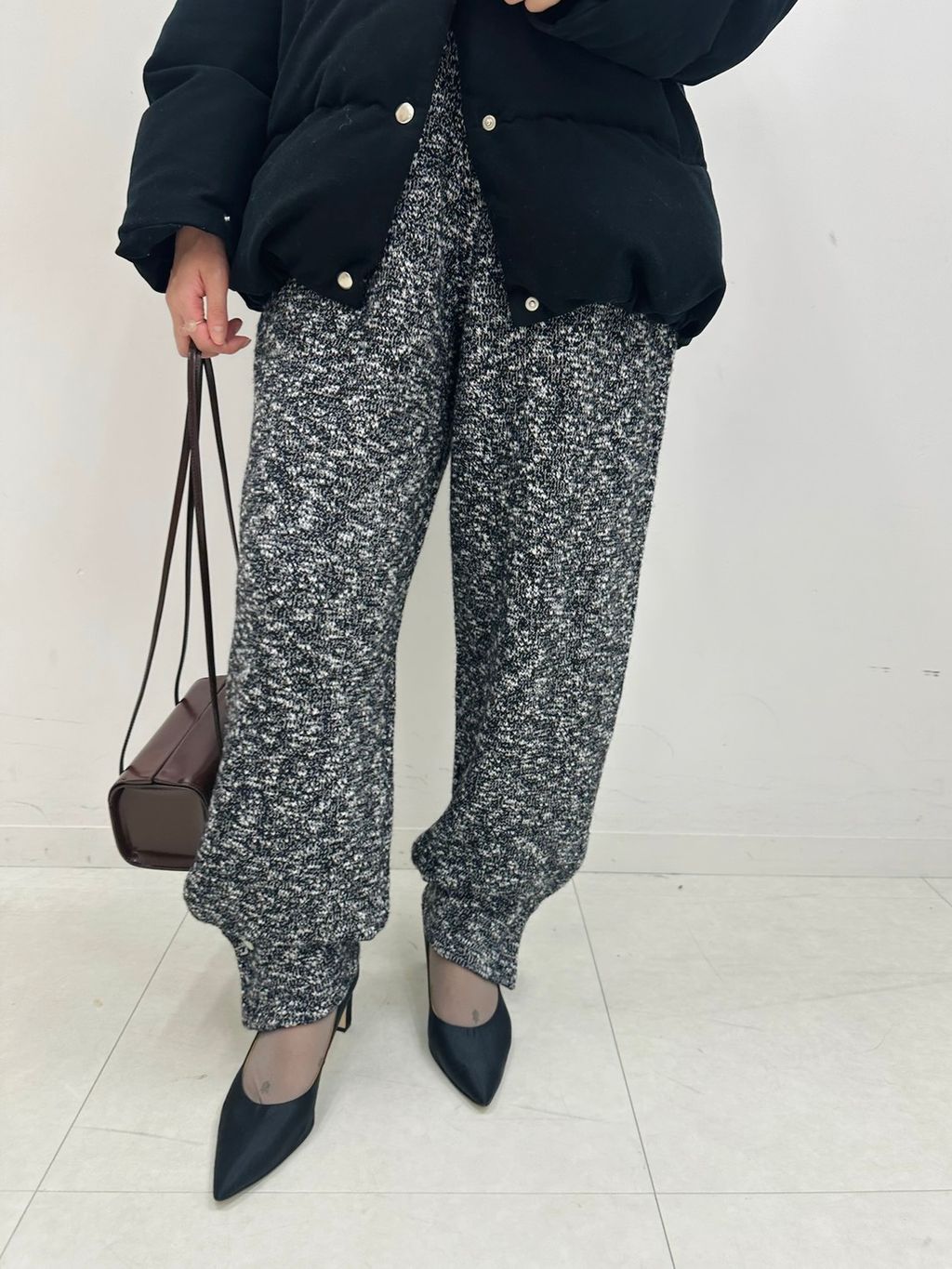 angielala LULU スラブニットパンツのコーディネートスナップ（rio