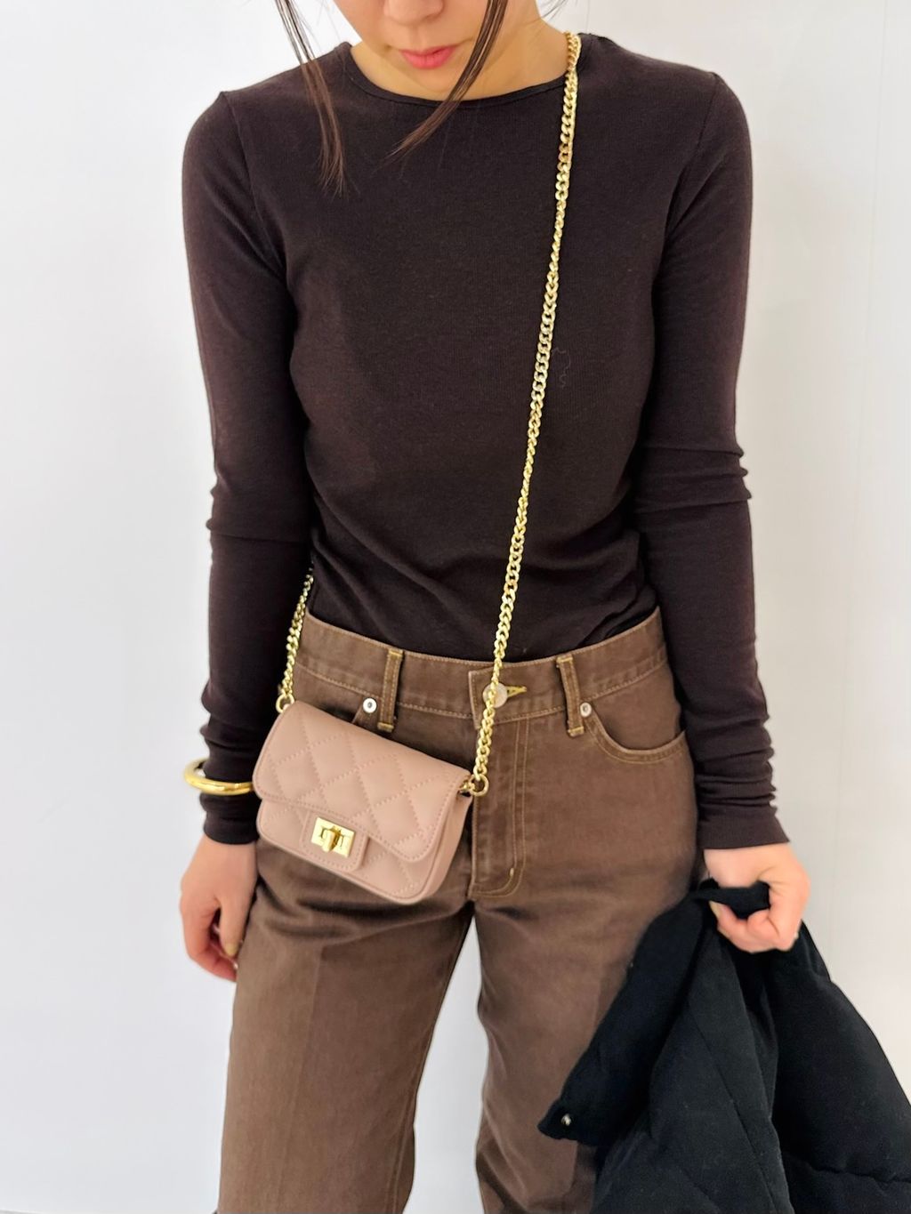 SKIN for LULU】warm long rib teeのコーディネートスナップ（miyu