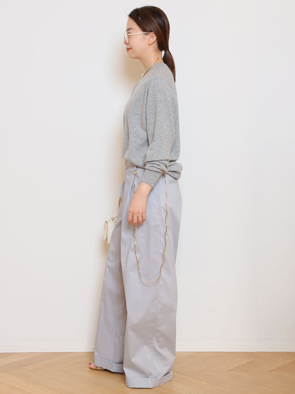 DARKPARK/ダークパーク】DANIELLE CHAIN POPELINE WIDE パンツ