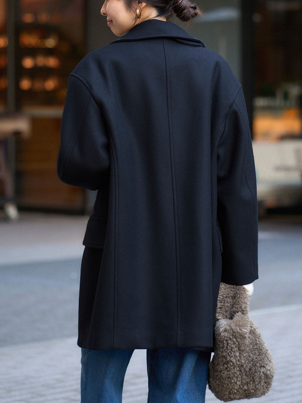 メルトンウール ピーコートのコーディネートスナップ（Satou）｜IENA