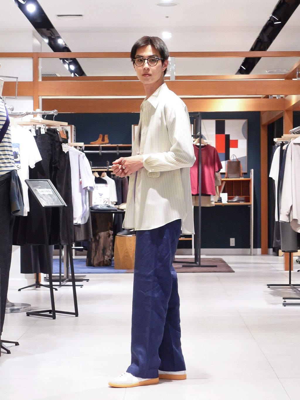 AURALEE (オーラリー) SUPER FINE WOOL STRIPE SHIRTのコーディネート