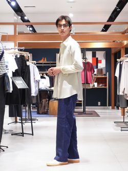 AURALEE (オーラリー) SUPER FINE WOOL STRIPE SHIRTのコーディネート