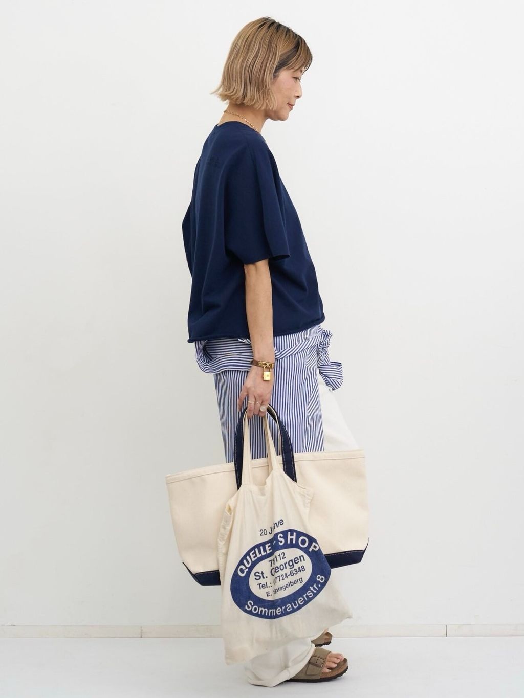 AMERICANA/アメリカーナ】 Short Sleeve Cut Off Sweatの