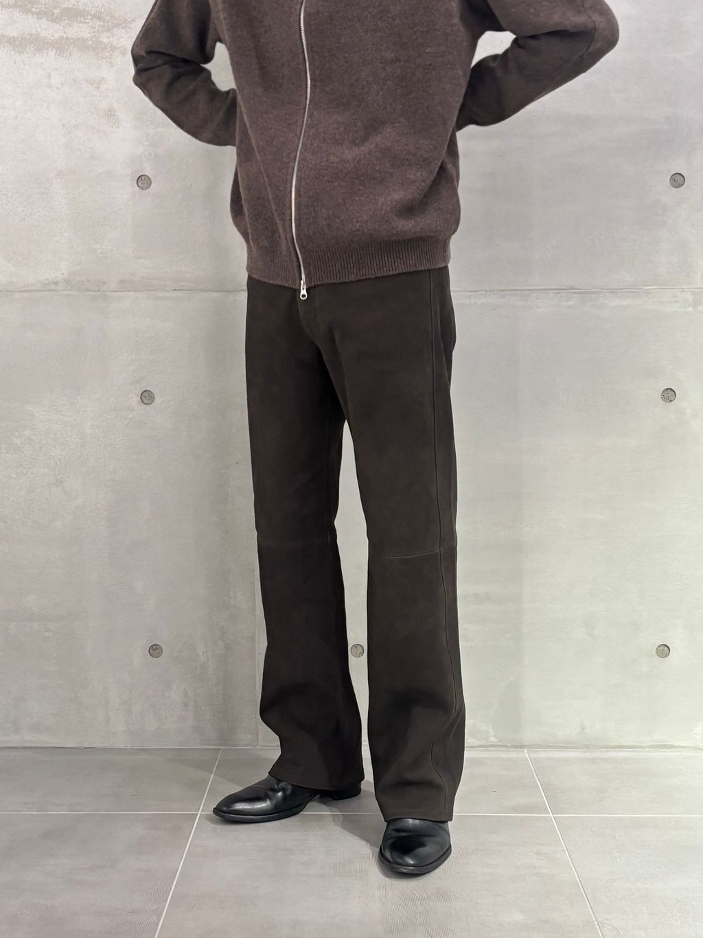 EDIFICE by PIPPIOLINO》エルボーパッチ ドライバーズニットの