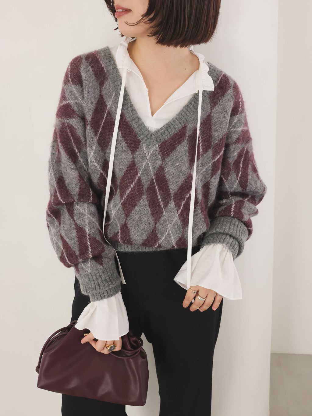 ブザムギャザーブラウスのコーディネートスナップ（sakurako）｜SLOBE