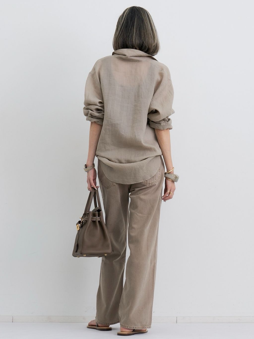 Ramie 2way Shirtsのコーディネートスナップ（STAFF.S）｜L