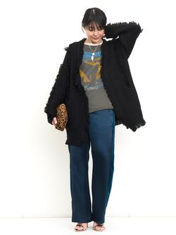 ジャケット・アウター fringe volume cardigan R13/アールサーティーン】 FRINGE CARDIGANのコーディネートスナップ