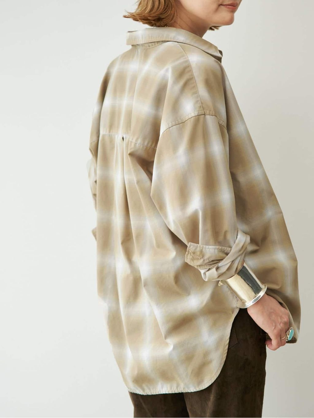 Vintage Check シャツ2のコーディネートスナップ（MIZU）｜Deuxieme