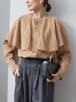 ruffle collar ブラウスのコーディネートスナップ（VERMEIL Online 