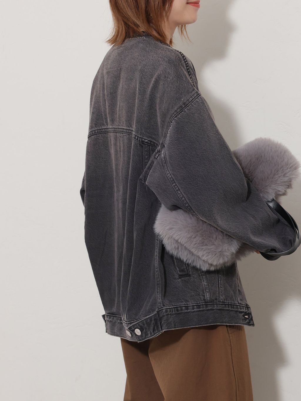 別注【LEVI'S】COLLARLESS XL TRUCKER BK：デニムジャケットの