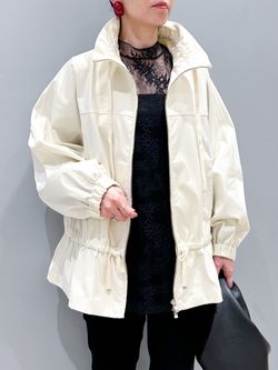 ダブルサテンZIPブルゾンのコーディネートスナップ（chika）｜VERMEIL