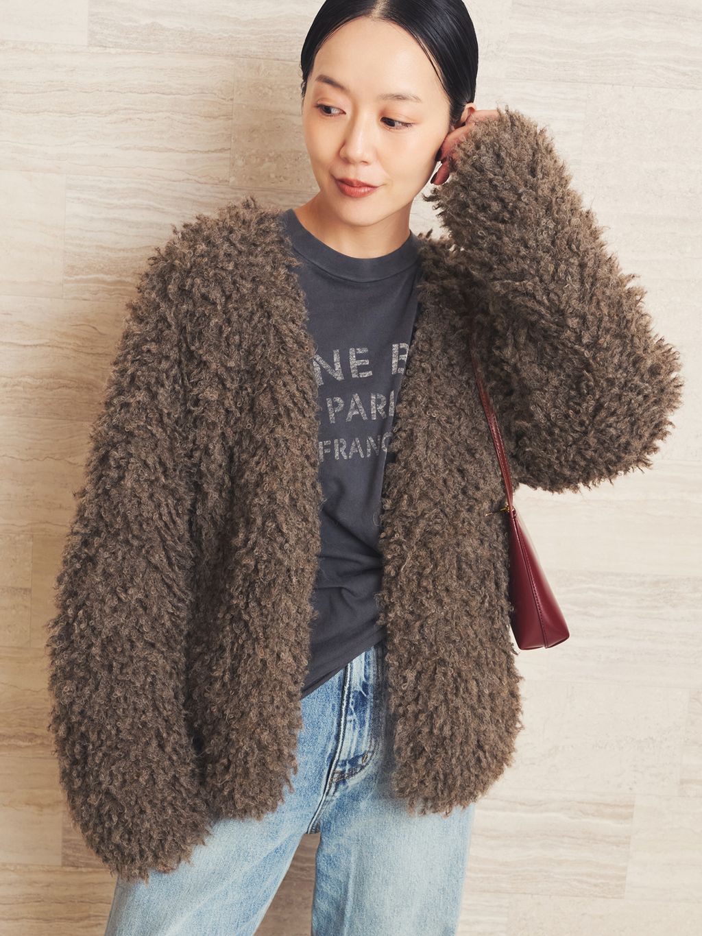 追加予約》MIA / ミア TEDDY ジャケットのコーディネートスナップ 