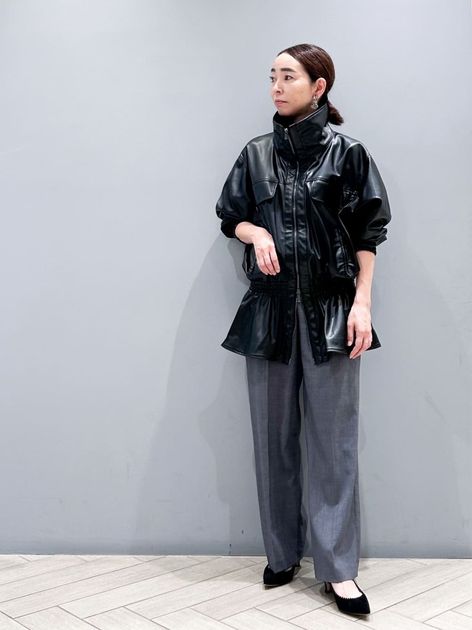 TAKASHI IKEDA x VERMEIL ブルゾンのコーディネートスナップ（chika