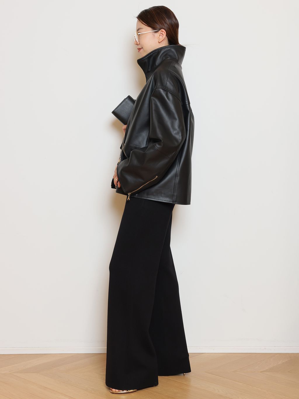 ドゥーズイエムクラス購入MEATPACKINGレザーブルゾン黒 今季新作◇PUレザージャケット メンズ フェイク ブルゾン お洒落