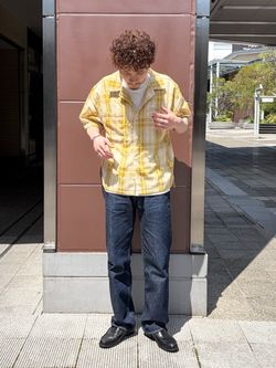 ビッグチェックメッシュシャツのコーディネートスナップ（OKADA）｜B.C