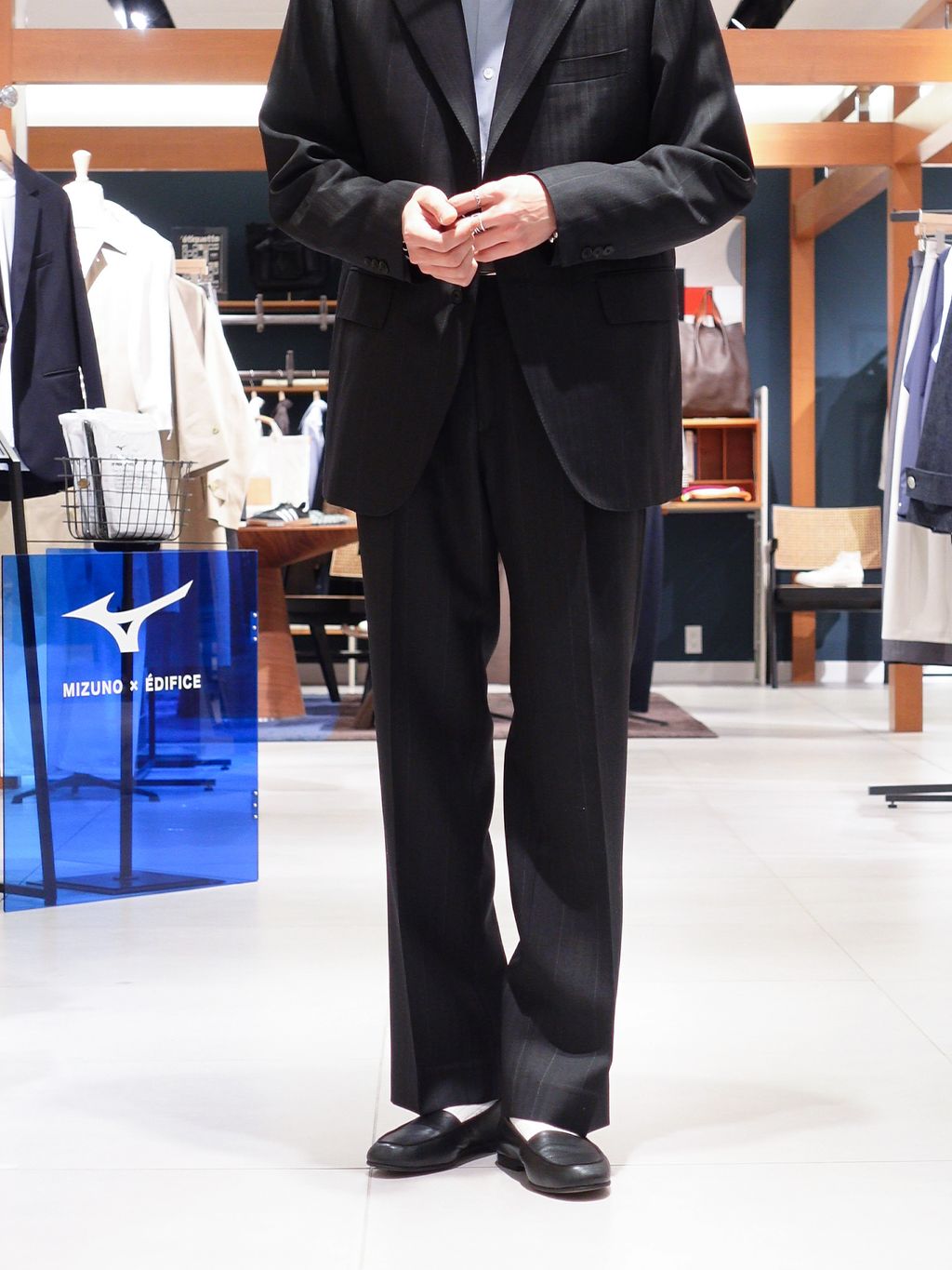 AURALEEセットアップダークネイビー AURALEE (オーラリー) BLUEFACED WOOL JACKETのコーディネートスナップ