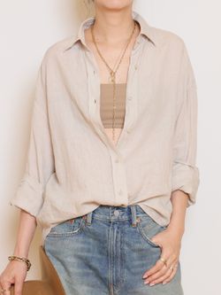 Linen シャツのコーディネートスナップ（MUSE）｜MUSE de Deuxieme