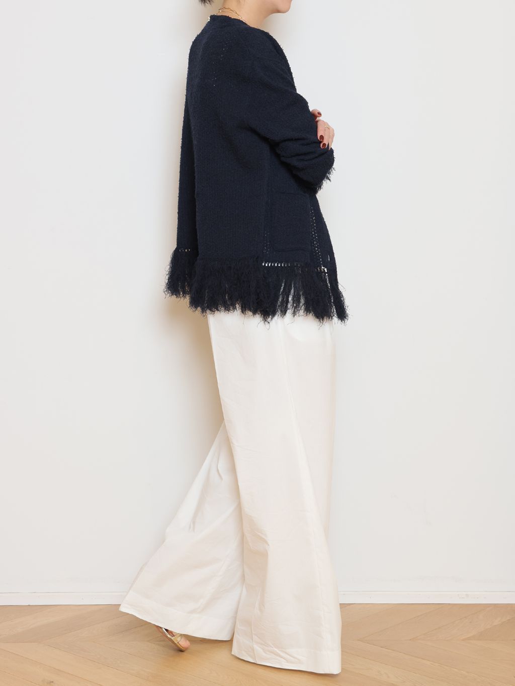 MIXTWEED KNIT ジャケットのコーディネートスナップ（MUSE）｜MUSE de