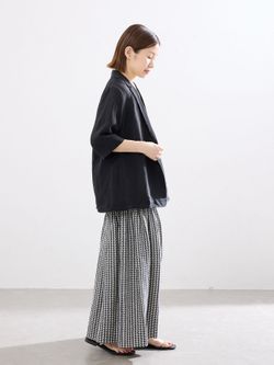 接触冷感》ウォッシャブル シアーショートスリーブジャケットの