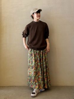 サキソニーチェック サルエルパンツのコーディネートスナップ（A.S