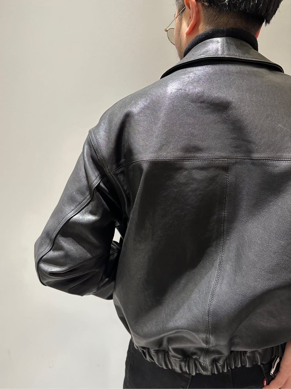 再入荷》A2 レザーショートブルゾンのコーディネートスナップ（ISHII