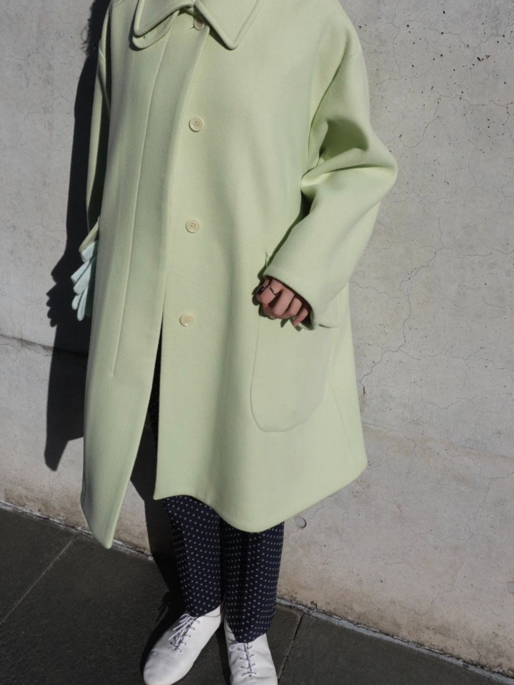 IENA LA BOUCLE ハードメルトンスタンドネックコートのコーディネート