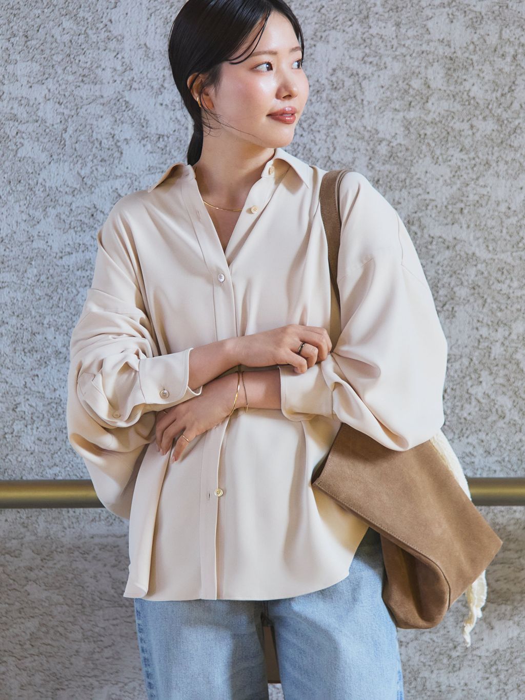Dolman Wrap シャツのコーディネートスナップ（risa）｜Plage
