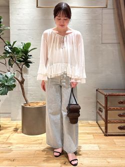 美品☆ Plage cotton candy ブラウス COTTON FRILLS ブラウスのコーディネートスナップ（manaka）｜Plage
