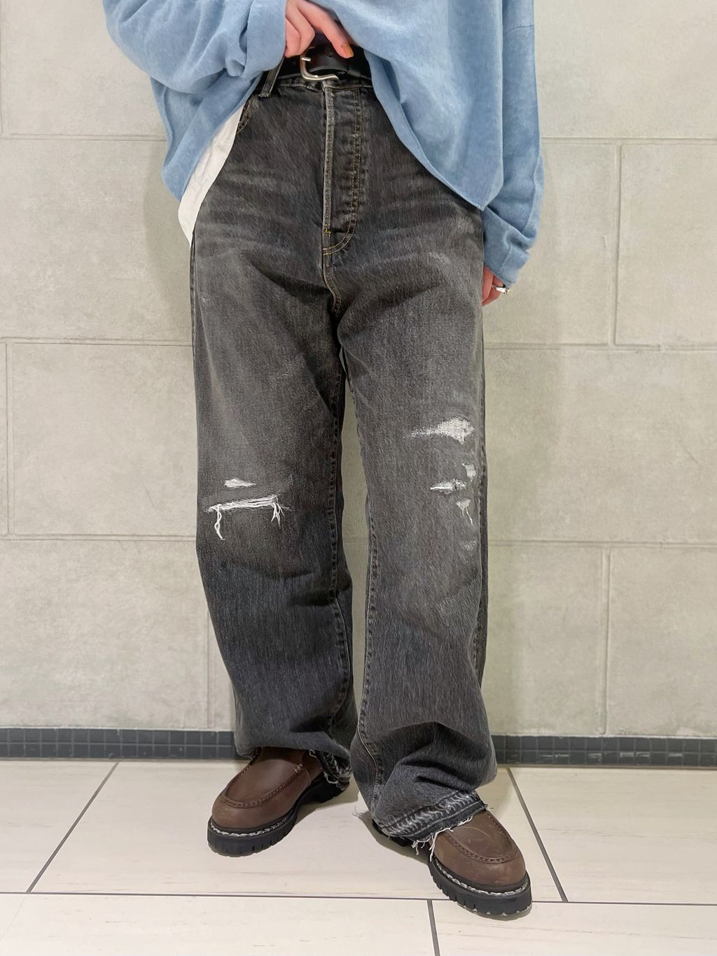 13OZデニム ダメージ5PKのコーディネートスナップ（M.M）｜journal