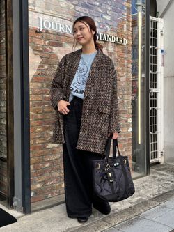 追加》SUPER140S/GIOLICA コクーンコートのコーディネートスナップ