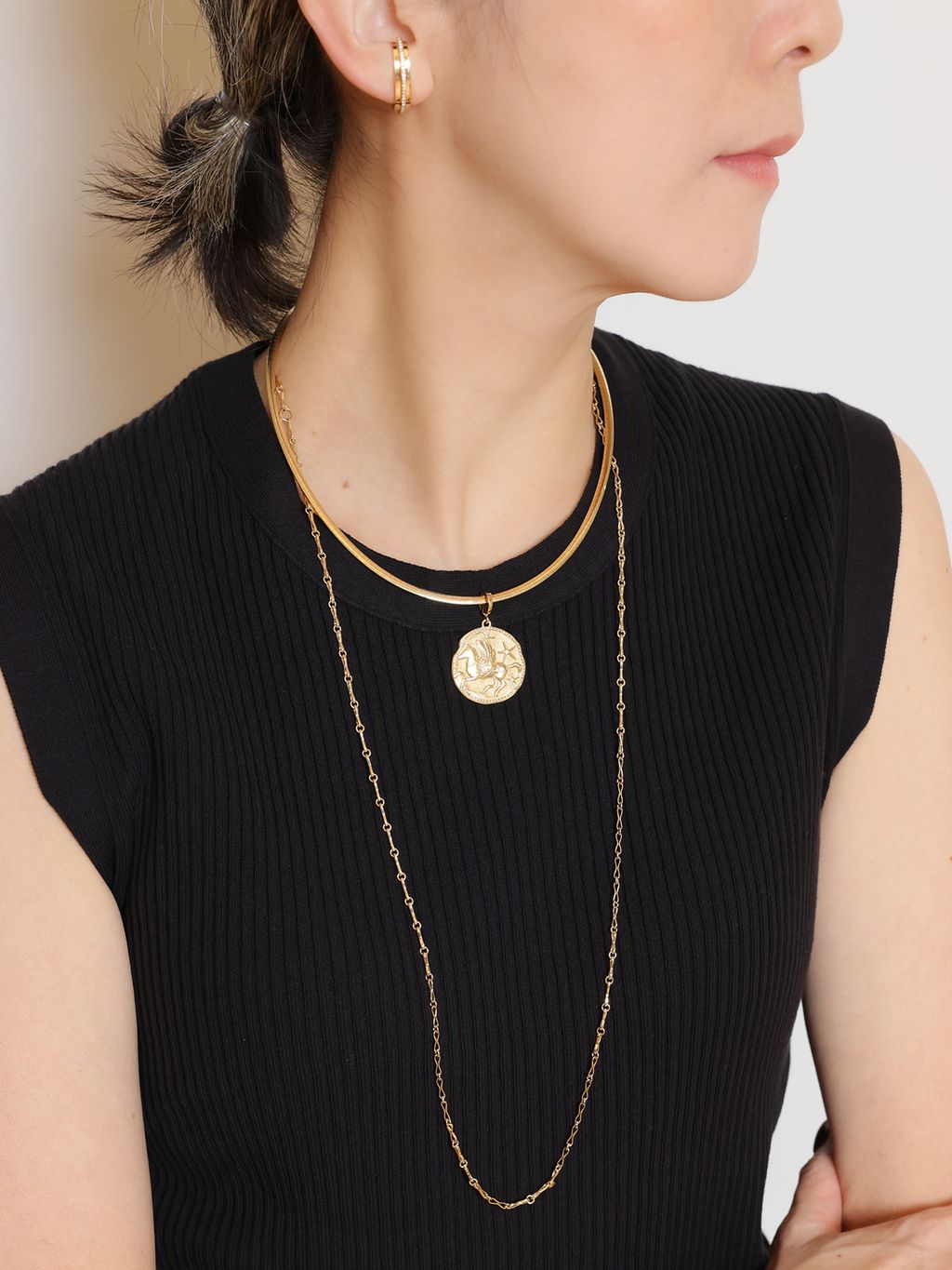 SAVETTE/サヴェット】SLIM SYMMETRY POCHETTEのコーディネートスナップ