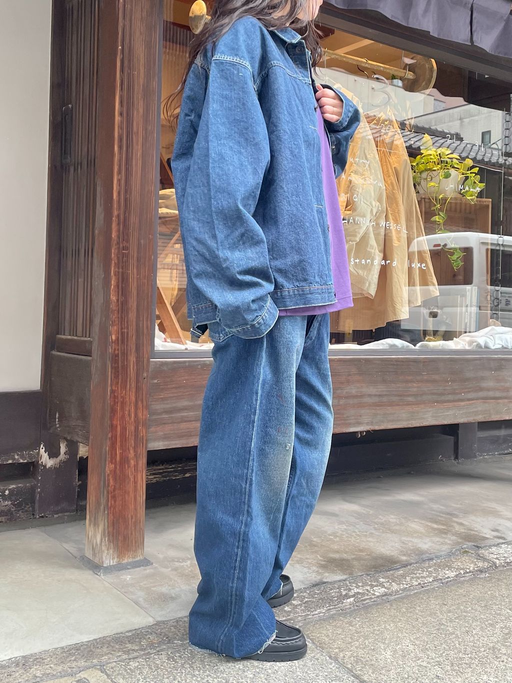 chimala】SELVEDGE DENIM SHORT JACKETのコーディネートスナップ（A.Y
