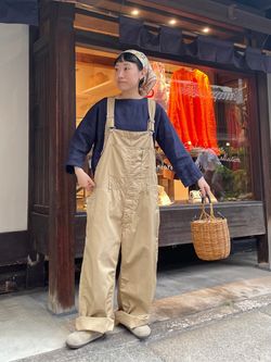 コンパクトギャバ オーバーオールのコーディネートスナップ（F.N