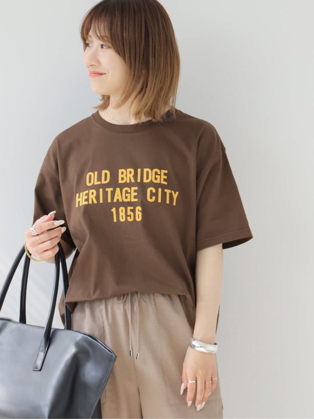 予約》OLD BRIDGE フロッキーTのコーディネートスナップ（makoto